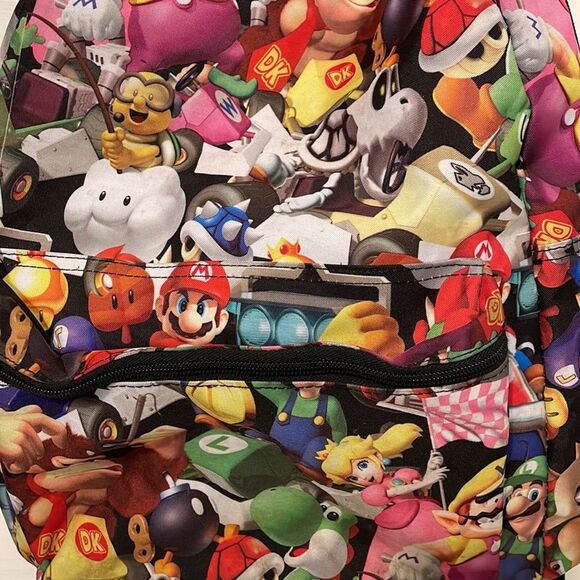 Nintendo 2017 Mario Kart Backpack School Book Bag Adjustable Straps - Picture 13 of 13